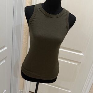 a new day Dark Olive Tank Top